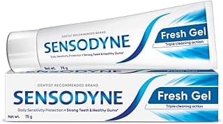 Sensodyne Toothpaste Fresh Gel | Daily Sensitivity Relief Tooth Paste Pack of 1 - 75gm | Dentist Recommended | Everyday Use Paste, Fresh Breath, Fights Tooth Decay, Maintain Healthy Gums