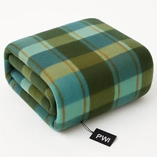 PWI Supersoft AC Blanket for Single Bed – Lightweight Fleece Blanket 60x90 Inches | Skin-Friendly, All-Season, Travel-Friendly, Ideal for AC Rooms & Mild Winters-Green
