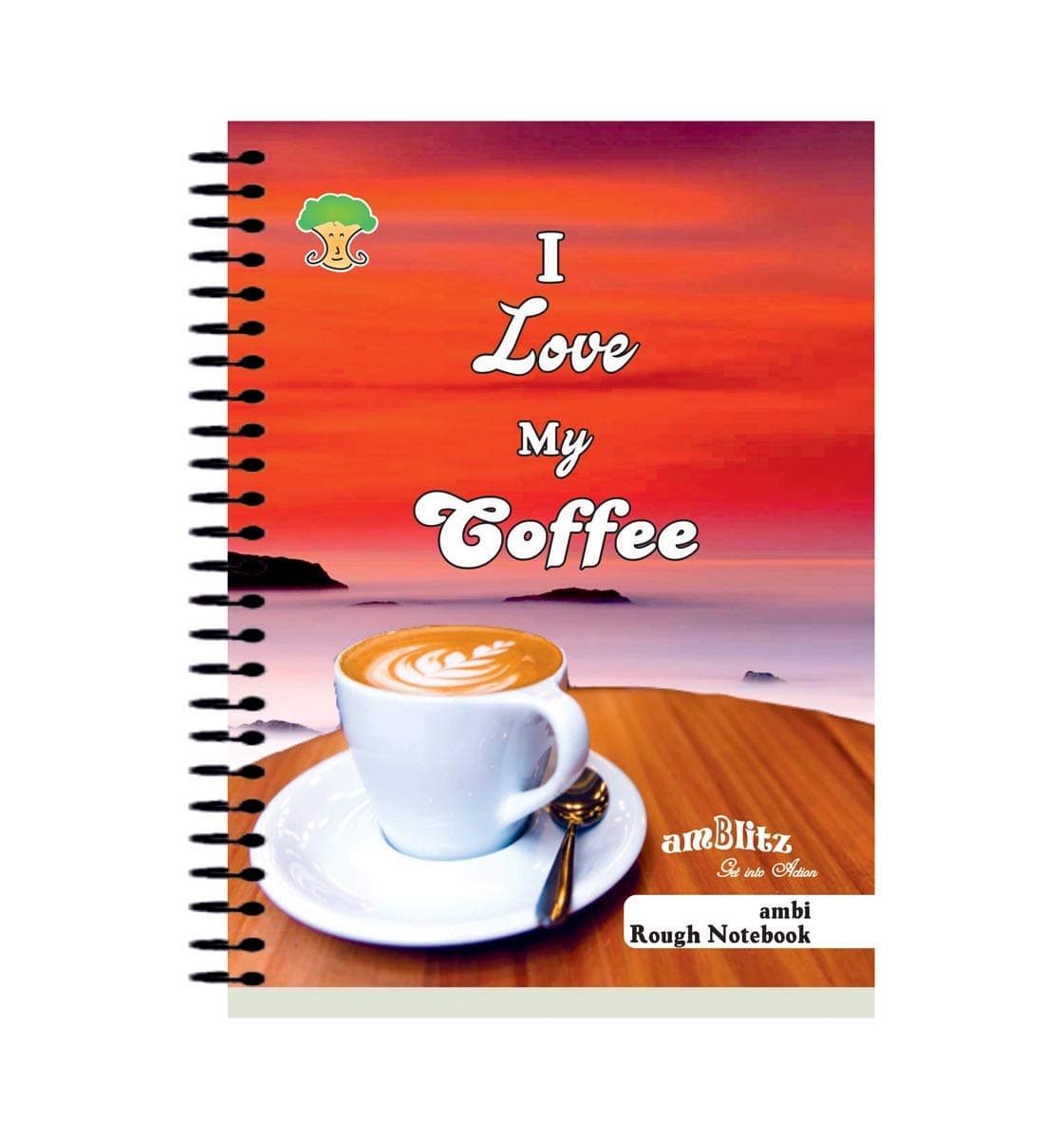 amblitz Rough Spiral Notebook | 1000 Pages | Single Line | A4 Size | Pack Of 2 Notebooks | 100% Recycled Brownish Paper |
