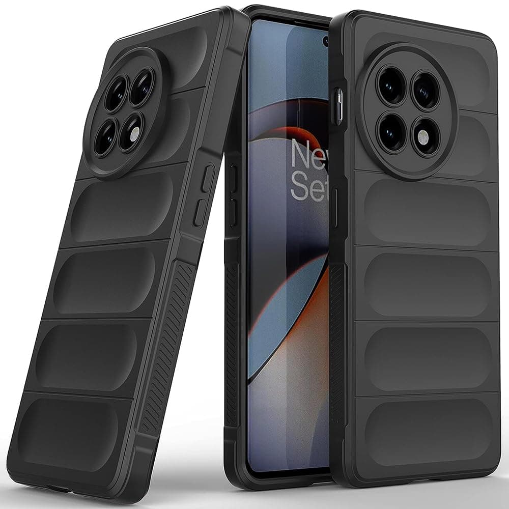 amazon basics Mobile Cover for OnePlus 11R 5G | Full Camera Protection | Liquid Silicon Case | Flexible Bumper Case for OnePlus 11R 5G (Black)