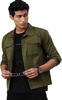VOXATI Men's Short Length Denim Jacket