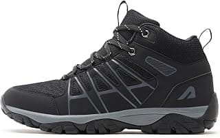 Boldfit Trekking Shoes for Man Outdoor high Neck ShoAnti Skid Trekking Boots Water Repellent, Outlander Black