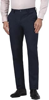 Blackberrys Men's Polyester Blend Slim Formal Trousers