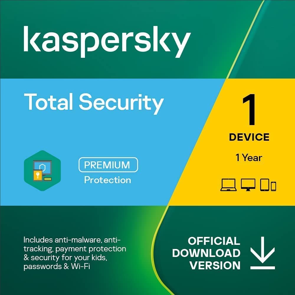 Kaspersky Total Security (Premium) - 1 Device 1 Year | Instant Delivery