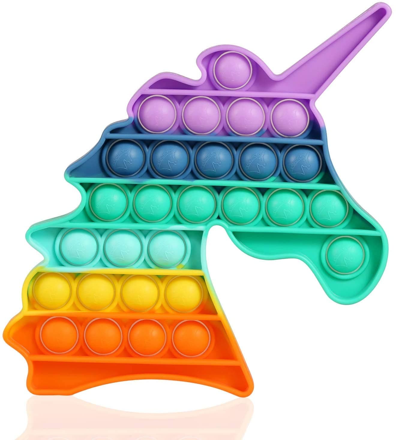 FunBlast Unicorn Pop it Fidget Toy, Silicone Pop it Fidget Toy Unicorn , Great Fidget Toy Sensory Toys Novelty Gifts for Girls Boys Kids Adults (Multicolor)