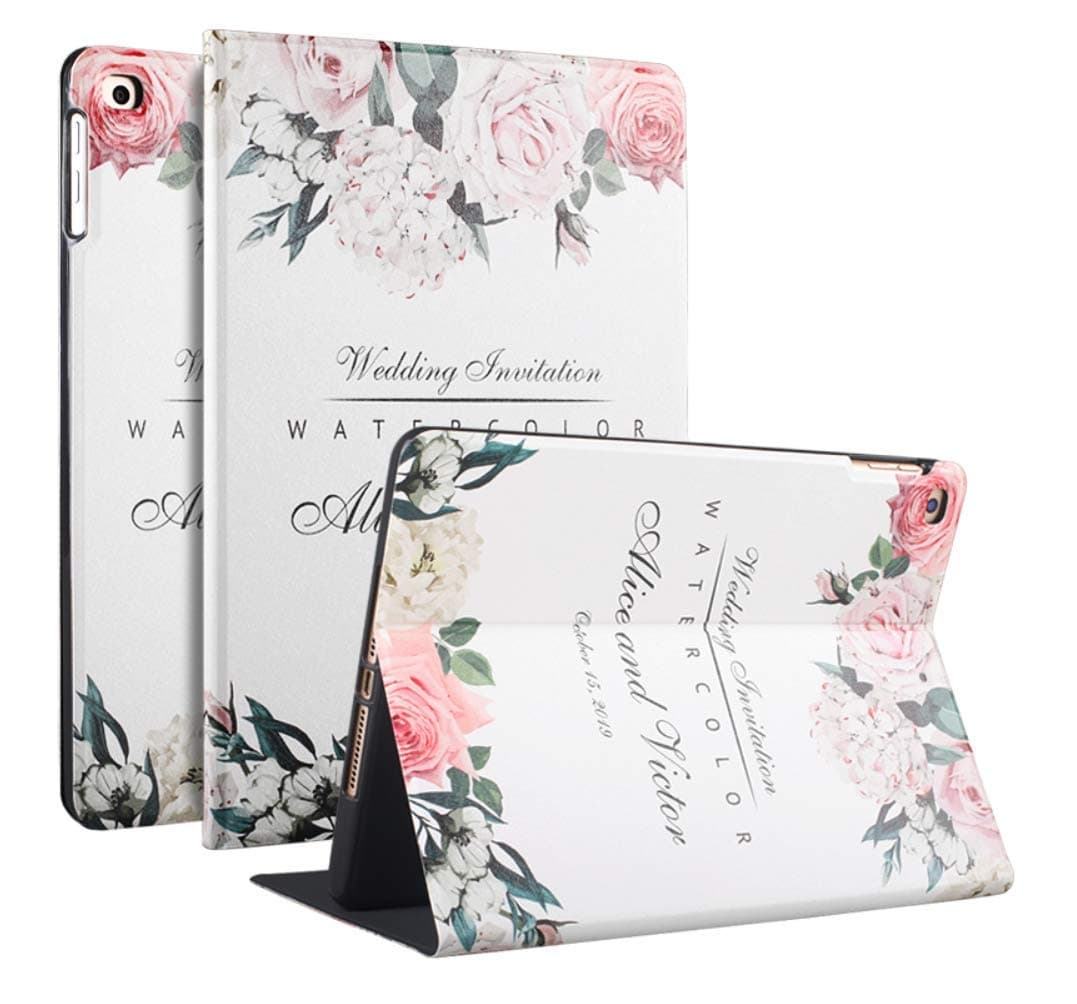 MOCA iPad 9.7 inch 2018 2017 Release iPad 5 6 5th 6th Gen Generation A1893 A1954 A1822 A1823 iPad Air 2 1 Smart Flip Cover case Flower