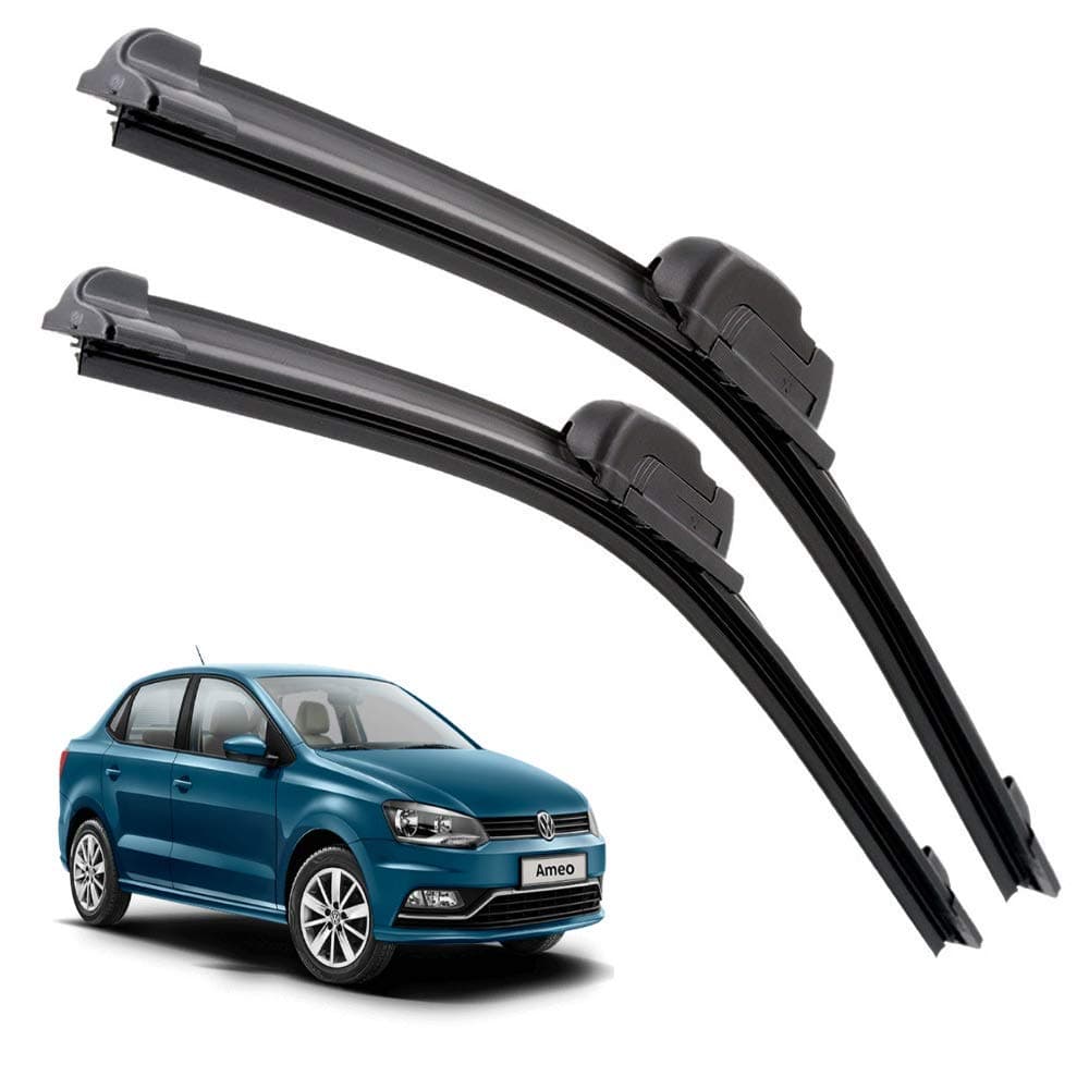 Euro Care Windshield Car Wiper Blades Compatibility With Ameo (Model : 2015-2019) - Set of 2Pc (D-24,P-16)