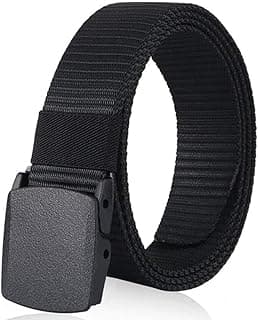 ZORO Men's Nylon Fabric Belt for Men, Plastic Flap Buckle, fits on upto 40 inches waist size