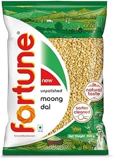 FORTUNE Moong Dal, 500 Gm, Unpolished And Sortex Cleaned