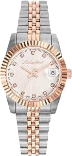 Mathey-Tissot Mathey-Tissot Stainless Steel Swiss Made Analog White Dial Women Watch - D810Ra, Multi-Color Band