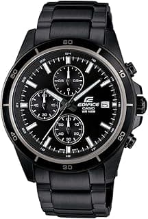 Casio Edifice EFR-526BK-1A1VUDF Black Analog Dial Black Stainless Steel Band Men's Watch Chronograph 100M Water Resistant EX206