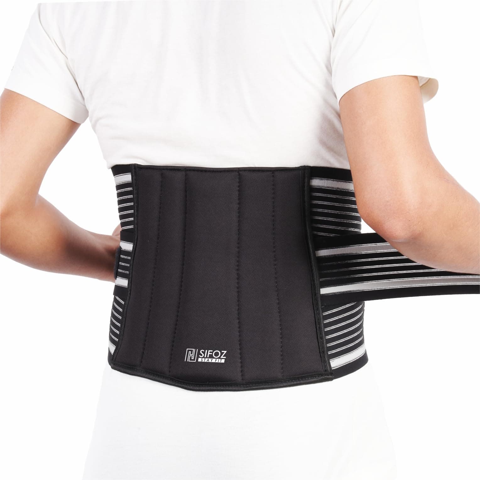 Sifoz Back Pain Relief Belt For Women & Men Orthopedic Lumbar Support Belt for Mid & Lower Back Pain, Slip Disc, Waist, Spine Alignment | Abdominal support | Breathable Fabric (S, M, L = (Universal))
