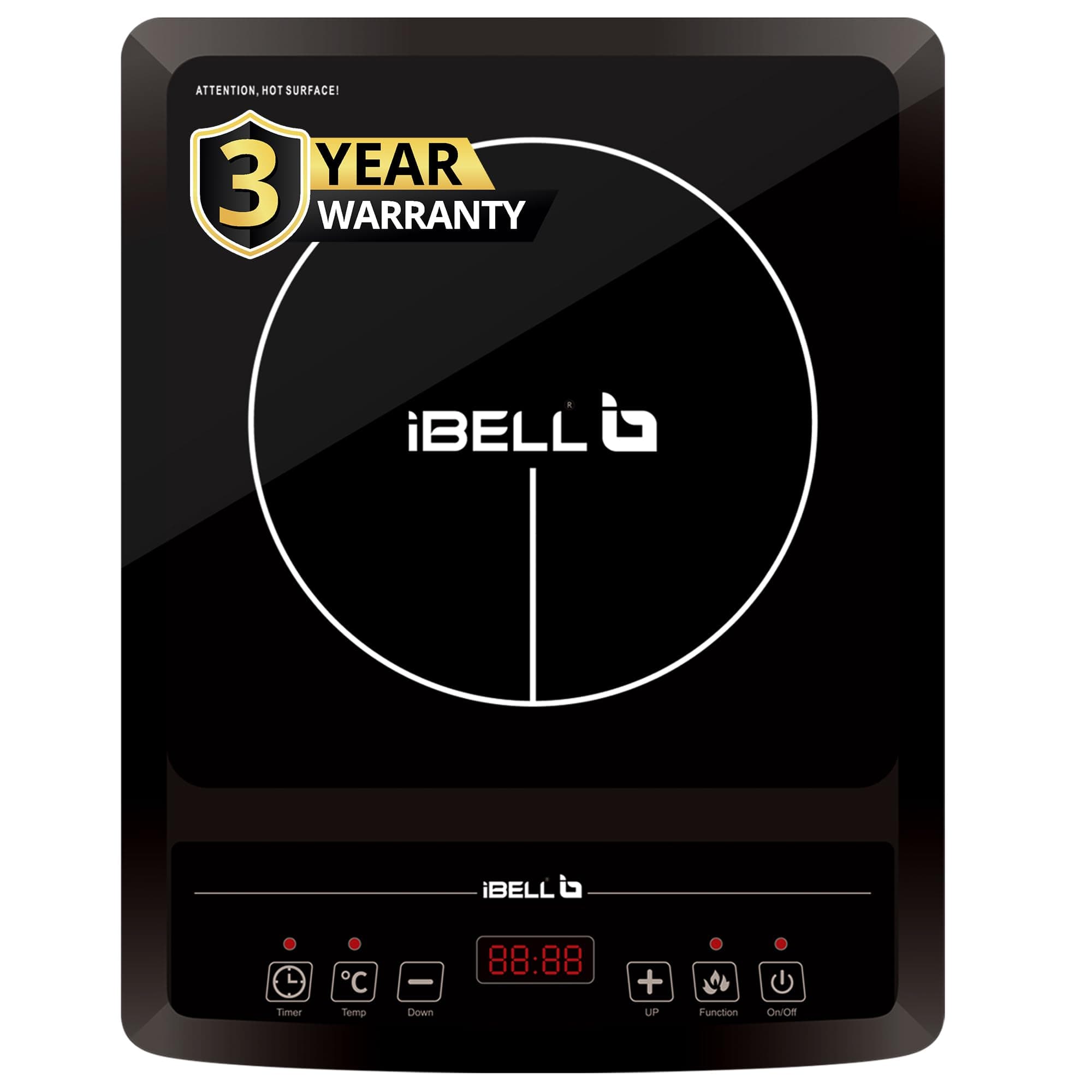 IBELL 30YO Induction Cooktop, 2000W, 3YEAR WARRANTY, Auto Shut Off, Overheat Protection [Black]