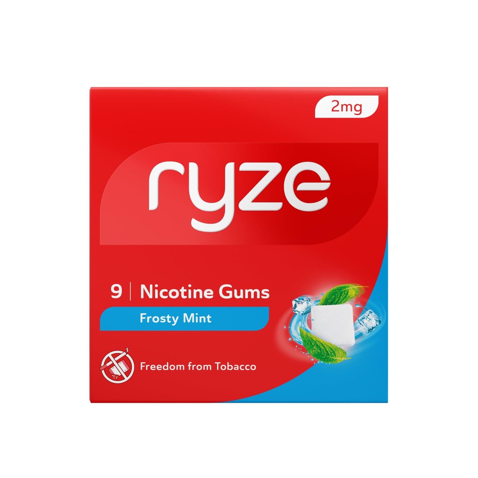 RYZE Nicotine Gum 2mg | Pack of 15 (135 gums) | Frosty Mint | Freedom from Smoking & Tobacco | Easy on Throat | FDA Approved | Sugar Free | Teeth Whitening
