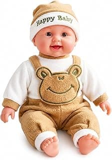 ABSTER Cute Baby Boy Musical Talking Doll Multicolor | Soft Plush Toy with Touch Sensor | Singing Interactive Baby Doll for Kids Boys & Girls (Colour & Dress as per Stock) (46 cm)