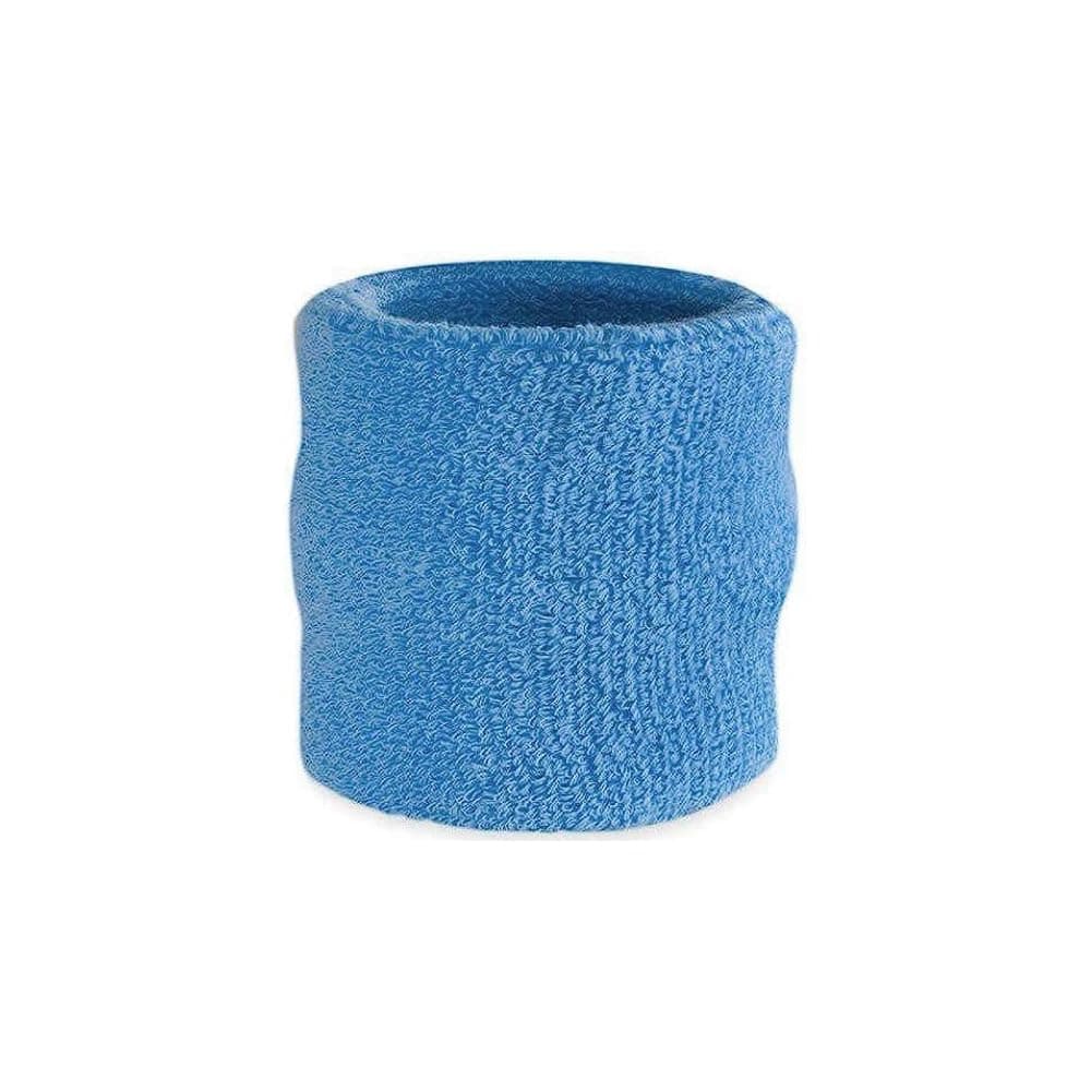 AMIFIT 3 x 3 Inch Wrist Sweatbands Tennis Wrist Bands Absorbent Sweatbands for Football Basketball Running Athletic Sports and Working Out, Pack of 1 (Sky Blue)