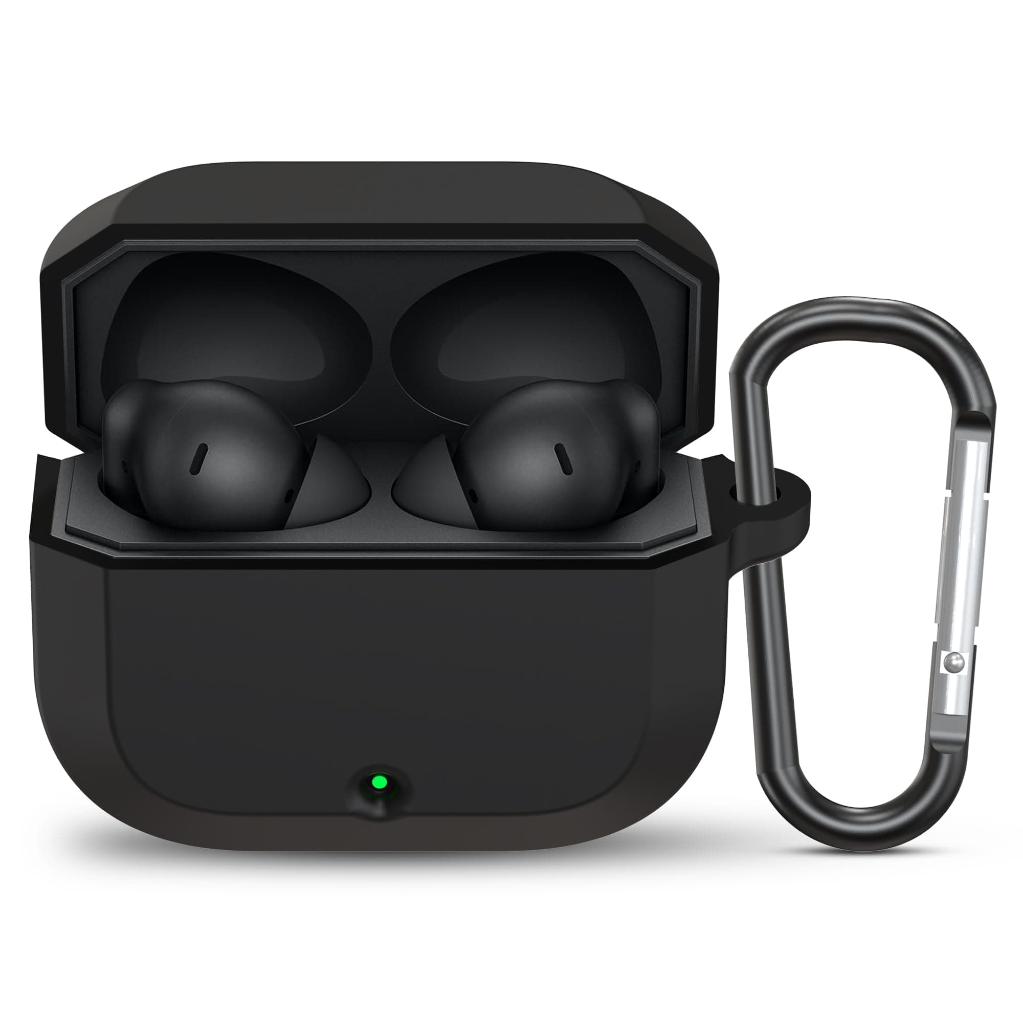 Sounce Protective Case Cover Compatible with OnePlus Nord Buds 3r TWS Earbuds Soft Silicone Shock Absorbing Full Body Protection Visible LED Indicator Anti Dust Port Plug Secure Precision Fit (Black)