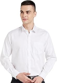 Amazon Brand - Symbol Men's Solid Cotton Formal Shirt | Plain | Full Sleeve - Regular Fit (Available in Plus Sizes)