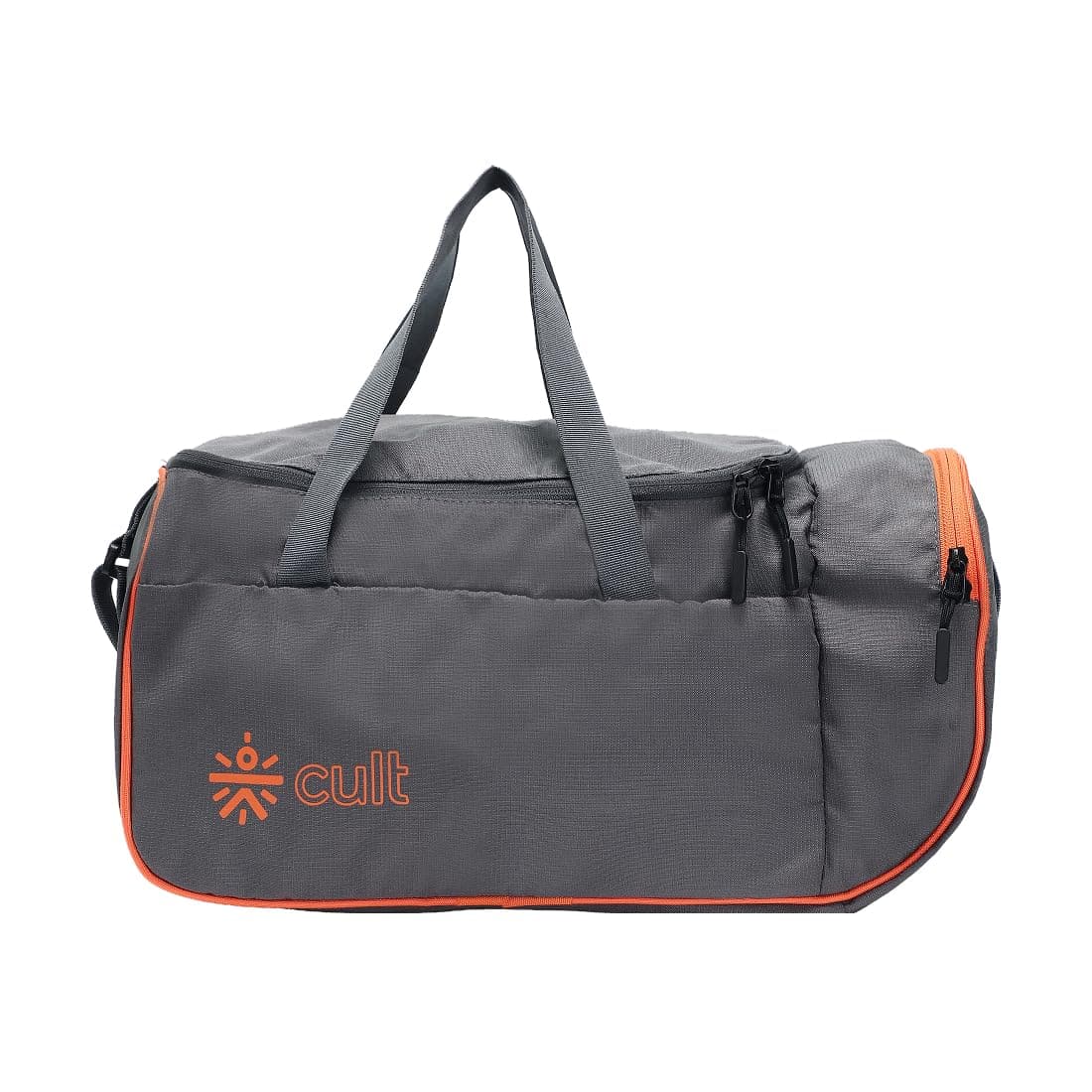 Cult Unisex Foldable Duffle Bag 25L – Lightweight, Water-Repellent & Durable Gym and Travel Bag with Adjustable Shoulder Strap, Side Pocket & Strong Zippers – Grey
