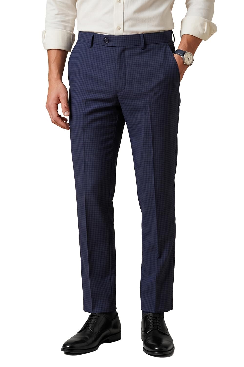Peter England Men Mid Rise Slim Work Utility Pants
