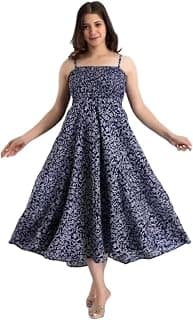 Generic New-All-Oxymate-Women Printed Western Long Dress Fit Flare Sleeveless