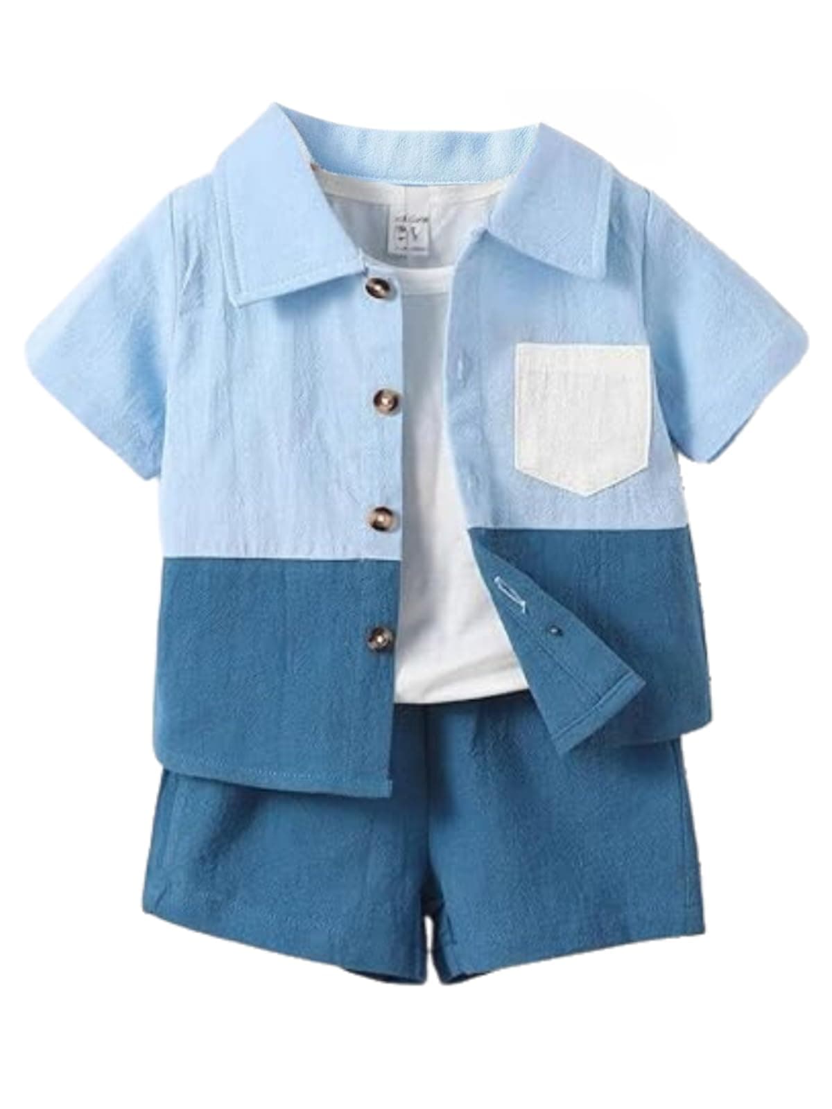 URBAN OX Stylish Boys Co ords Dress Set | Printed Shirts and Shorts for Kids Clothes