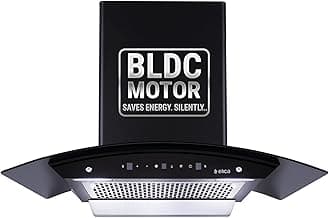 Elica 90cm 1500 m3/hr BLDC Filterless Autoclean Kitchen Chimney with 15 Years Motor & 5 Years Comprehensive Warranty | WDFL 900 BLDC HAC LTW MS NERO | Black | Touch Control with Motion Sensor