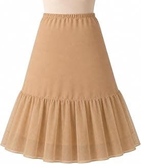 Generic Readymade Can-Can Skirt for Lehenga, Gown & Dresses – Fluffy Layered Underskirt for Extra Volume Size 40 Length 40 Waist Gold