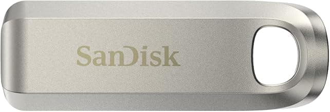 SanDisk Ultra Luxe Type-C 128GB, USB 3.2 Gen 1, Flash Drive, Upto 400MB/s R, Pendrive, Metal, 5Y Warranty (SDCZ75-128G-I35)