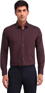 Arrow Men Slim fit Cotton Solid Long Sleeves Semi-Cutaway Collar Shirt