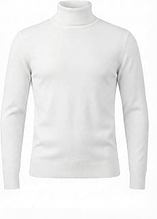 dealoma Men’s Winter Turtleneck High Neck Sweater | Thermal Warm Slim Fit Pullover | Soft Stretchable Full Sleeve Knit for Casual & Formal Wear