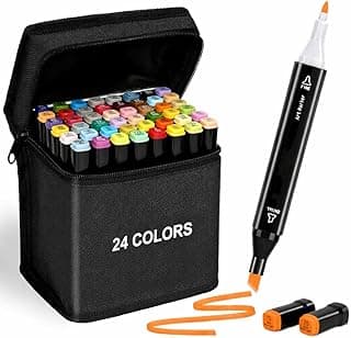 Markers Sketch Pen Set Dual Tip Brush Pens Art Markers for Drawing Dual Tip Art Markers Set Chisel & Fine Colour Marker Set Markers Sketch Marker Drawing Marker