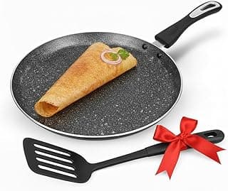 Impex Non Stick Tawa Pan with Spatula 30 cm | Induction Base Tawa | Granite Finish Tawa Pan | Multi-Purpose Aluminium Tawa | Induction and Gas Stove Compatible Dosa Tawa | 1 Year Warranty