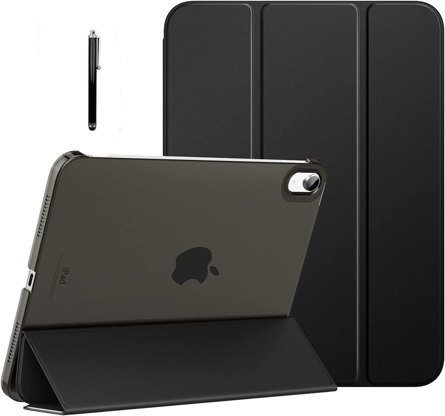 ProElite Cover for Apple iPad (A16) 11th/10th Generation (2025/2022) Cover Case, Transparent Smart case for iPad 11th/10th Gen (Supports Auto Sleep Wake) with Stylus Pen, Black