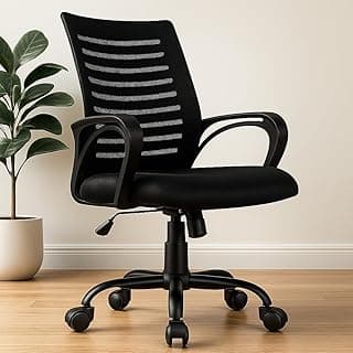 ROSE® Elite | 3 Years Brand Warranty | Ergonomic Office Chair, Study, WFH, Revolving, Rolling, Desk, Task, Laptop, Student Chair (Elite Classic MB, Black)