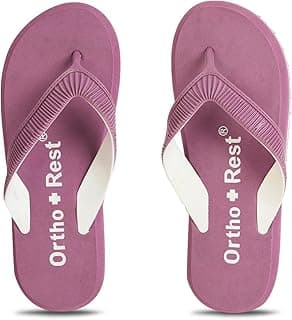 Ortho + Rest Doctor Slippers for Women Orthopedic Non Slip Lightweight Comfortable Flat Casual Stylish Dr Chappals and House Flip flops For Ladies and Girl’s
