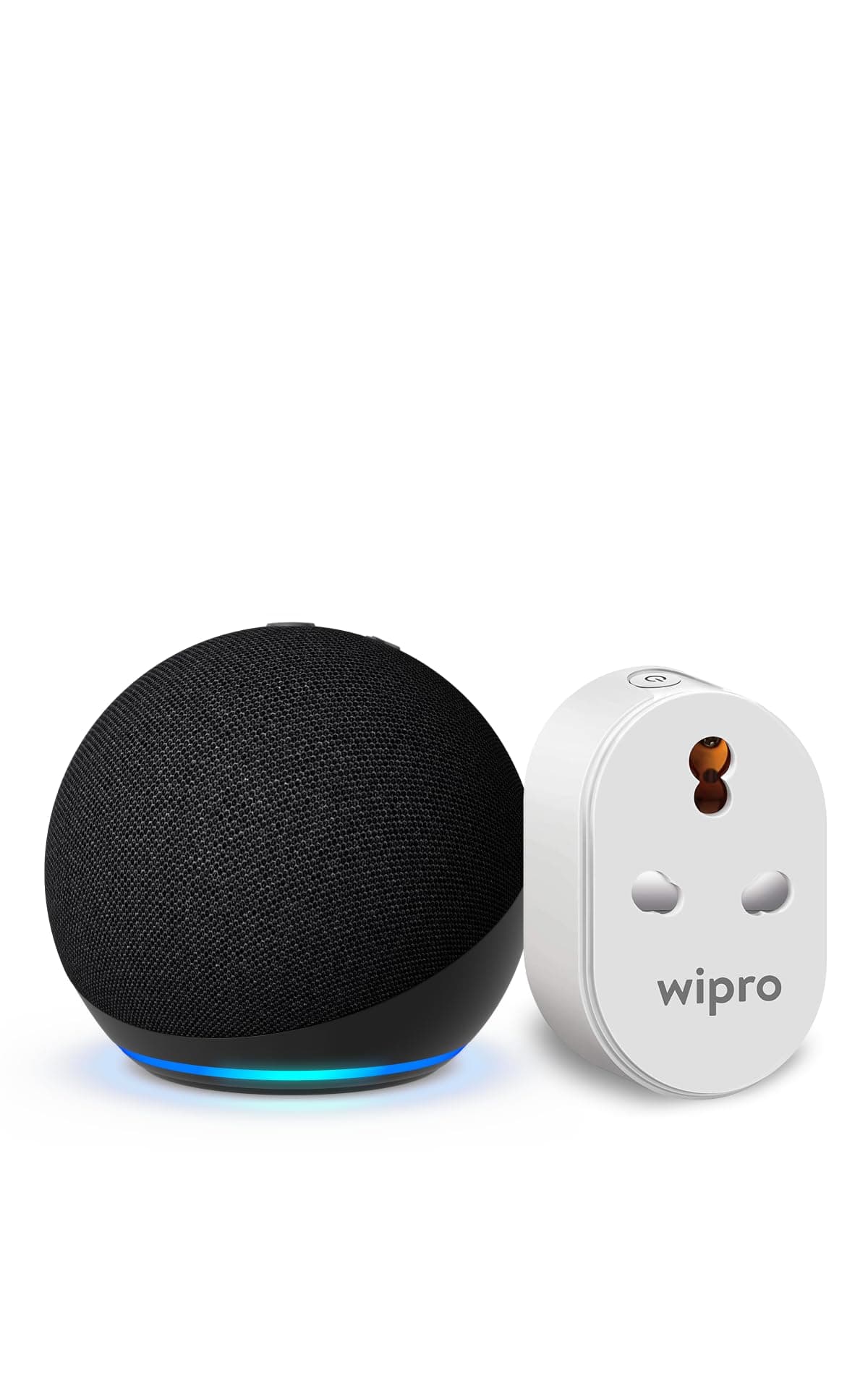 Amazon Echo Dot (5th Gen, Black) Combo with Wipro 16A Smart Plug