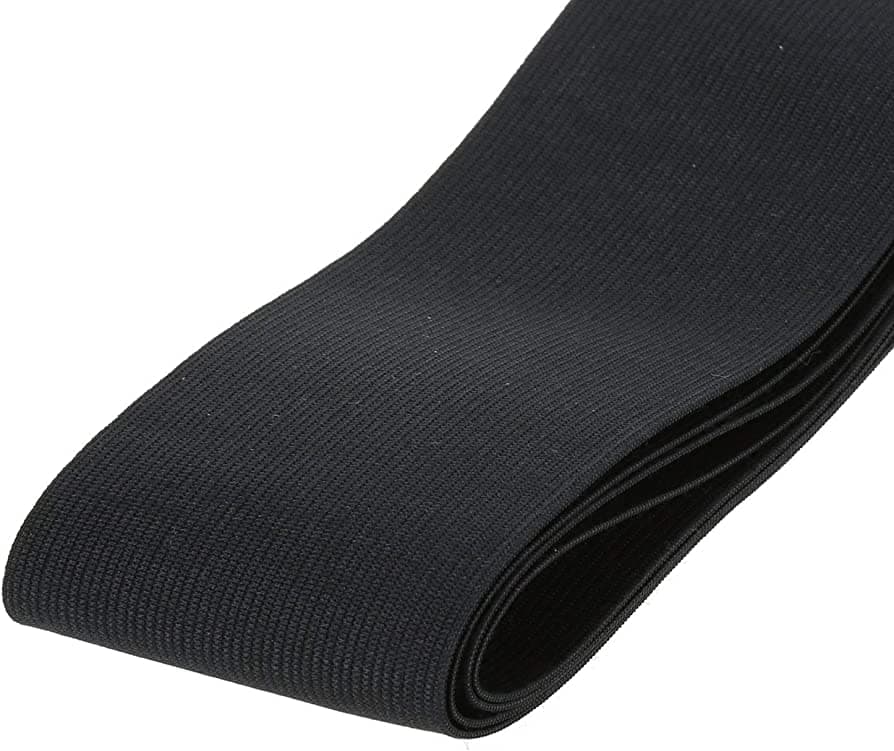 Cossess Premium Soft Crochet Knitted Elastic | Black Colour | 63 mm | 2.5 inch | Oeko tex apporved | Ideal for Stitching, Tailoring, Scrunchie Making,Designing and DIY Related Products (2 Meter)