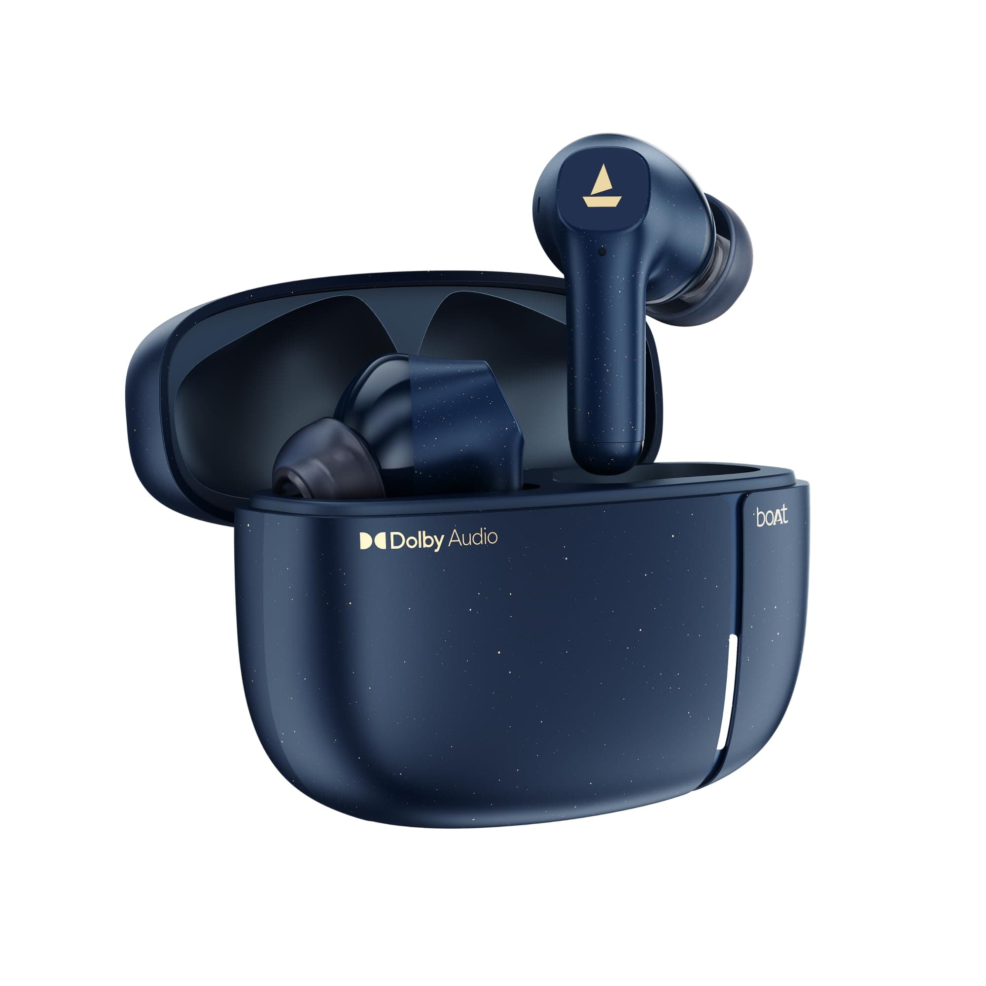 Boat Airdopes Prime 800D, Surround Sound by Dolby Audio, Up to 45H Battery, Quad Mic AI-ENx™, 11mm Drivers, ASAP™ Charge, in-Ear Detect,App Support Wireless Bluetooth TWS Earbuds with mic(Royal Blue)