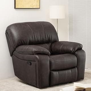 Wakefit Recliner | 3 Years Warranty | Leatherette Fabric Manual Recliner Sofa 1 Seater | Recliner Chair | Astro - Robin Brown
