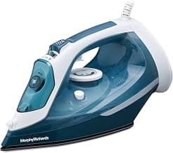 Morphy Richards Turbo Steam 2200W Steam Iron, White and Sage green, 2200 watts, ceramic