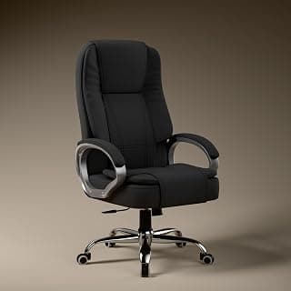 Green Soul Vienna | Fabric Office Chair | Ergonomic Executive Boss Chair with Spacious Cushioned Seat | Heavy Duty Metal Base | High Back | 3 Years Warranty (Full Grey)