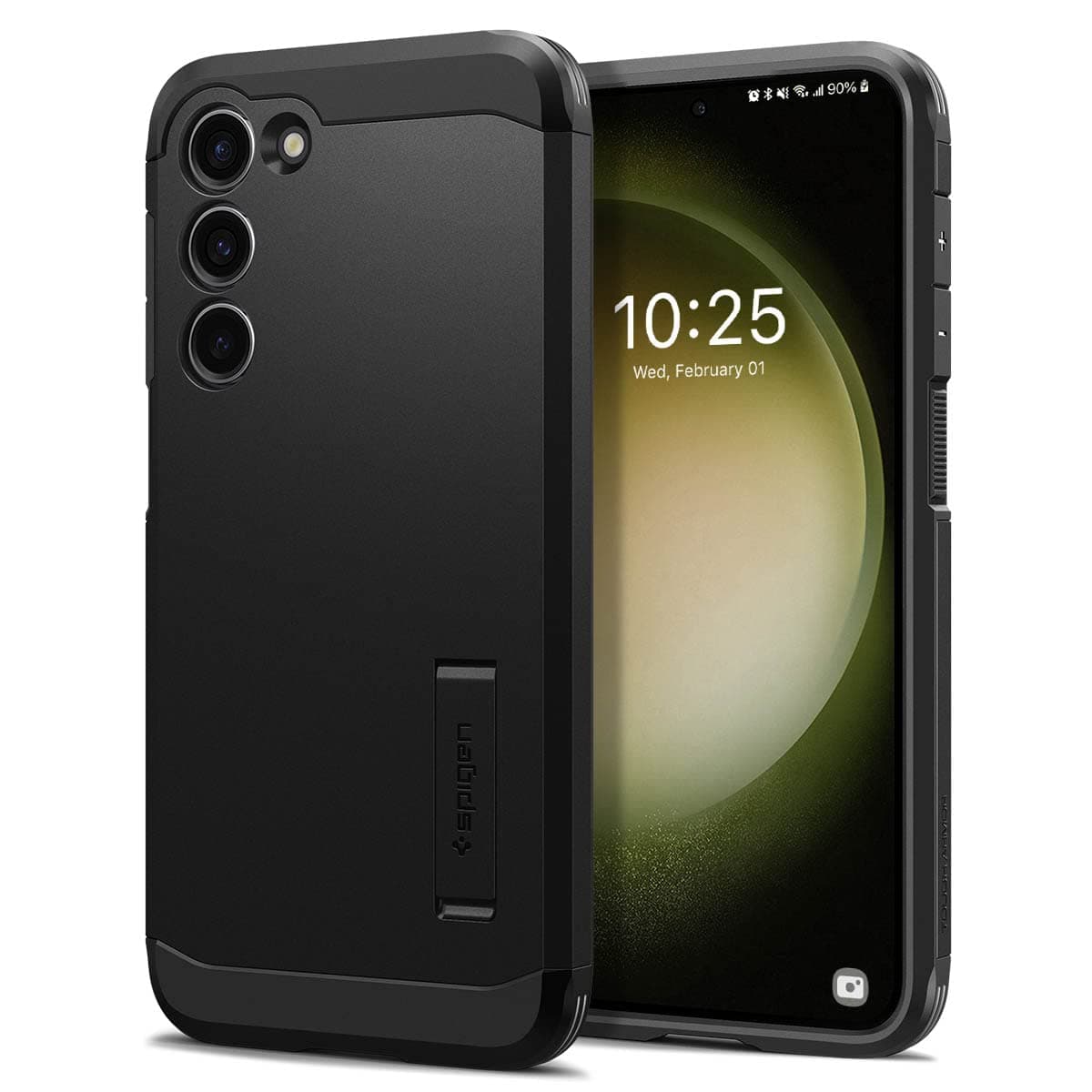 Spigen Tough Armor | Samsung Galaxy S23 Case [Kickstand] [Air Cushion Protection] Galaxy S23 Back Cover | TPU+PC - Black