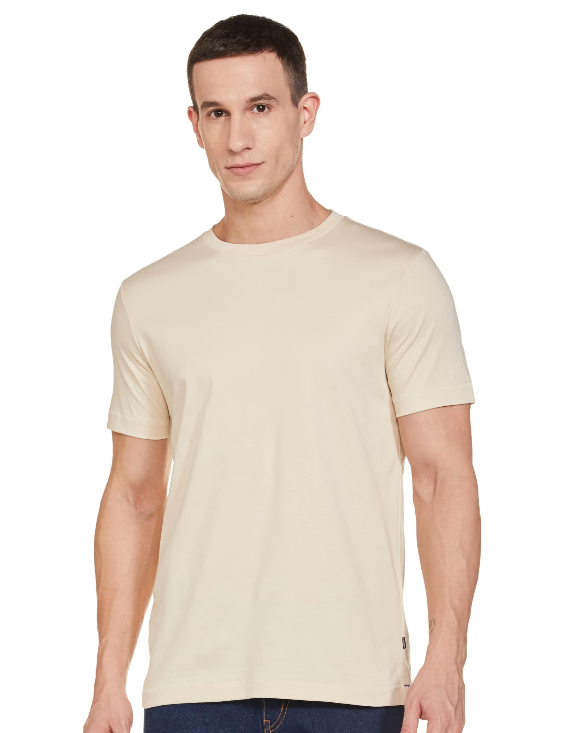Symbol Premium Men Super Soft Round Neck Solid T-Shirt: Regular Fit