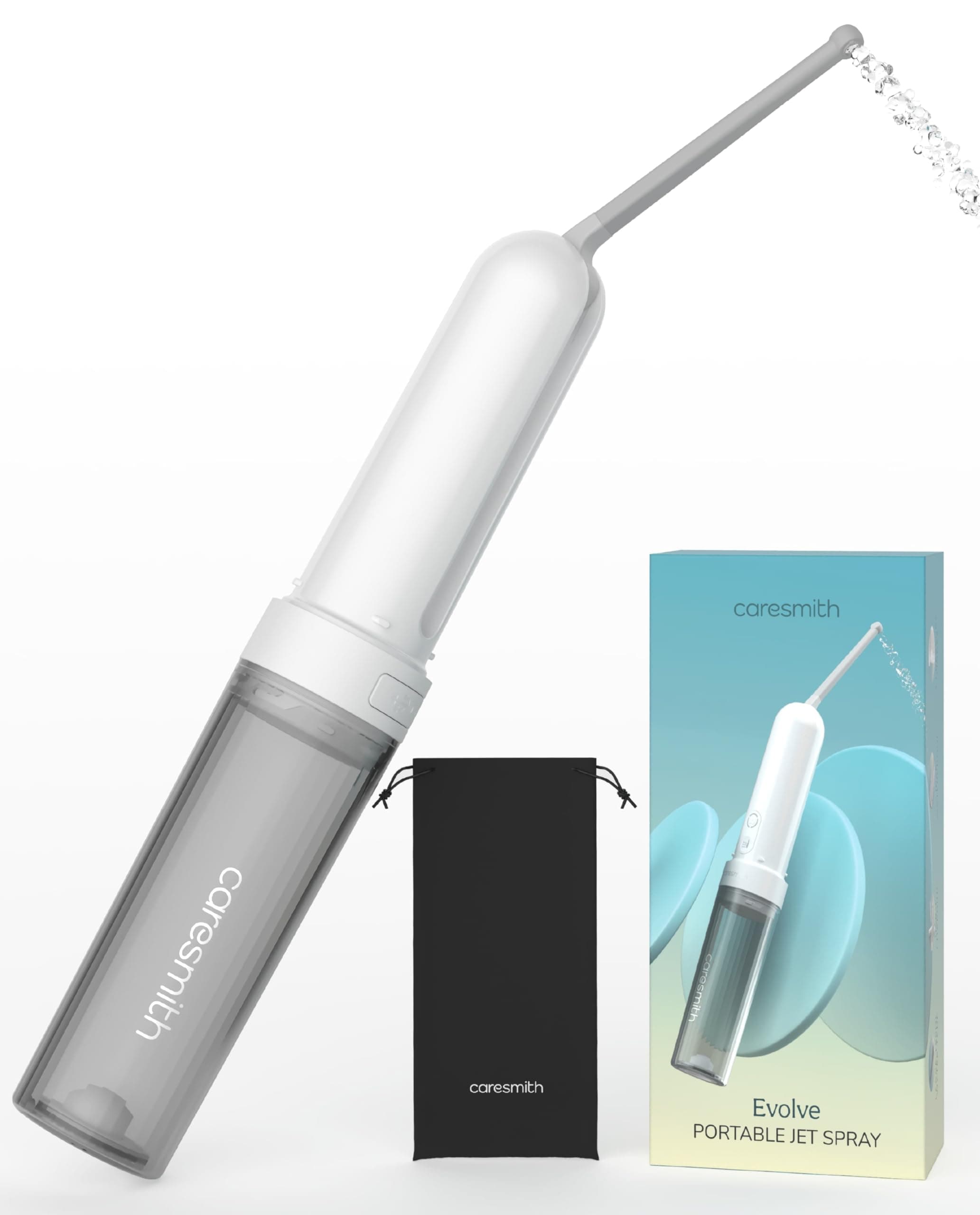 CARESMITH Evolve Portable Jet Spray | 3 Pressure Modes | 90 Min Battery Life | IPX6 Waterproof | Portable Bidet for Travel