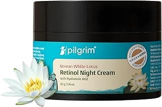 Pilgrim Korean Retinol Anti Aging Night Cream with Hyaluronic Acid & Vitamin C |Discover young, wrinkle-free & radiant skin| Anti aging cream for oily & dry skin| For Men & Women|Korean Skin Care|50gm