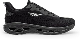 Red Tape Men's Sneakers Black Round Toe Lace-Up Responsive Sole