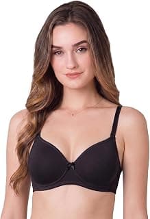Van Heusen Women's Cotton T-Shirt Bra|16 Hour Comfort|Everyday Bra|Breathable Perforated Cups|Anti Bacterial Tech|Sweat Absorbent|Padded|Wireless|Coverage|No Slip Soft Straps|Detachable Straps