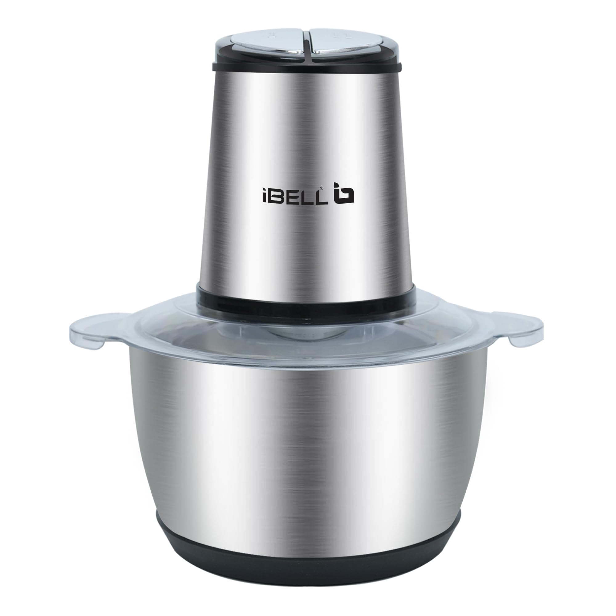IBELL MT200SPRO Electric Chopper with 2-Yr Warranty, 700W Powerful Motor, 2L SS Bowl, Multipurpose Food Processor for Meat, Vegetables, Fruits & Nuts, with Garlic Peeler & Egg Whisker (Silver).