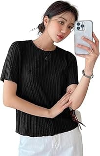 GRECIILOOKS Women's Poly Cotton Regular Fit Crop Top, Loose Fit Oversized Shirts & Stylish Korean Tank Tops for Summer Wear (Available in Plus Size)